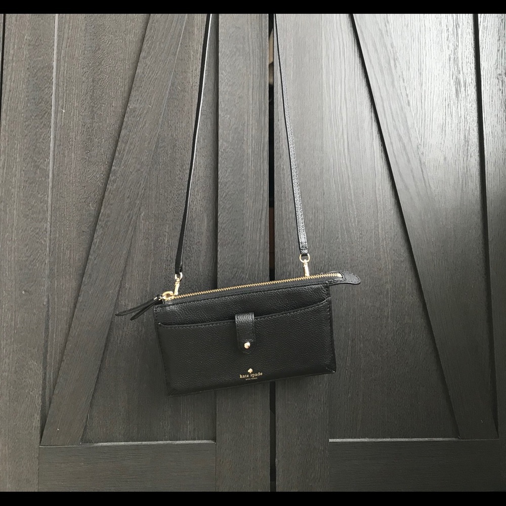 EUC Kate Spade Black Leather Crossbody